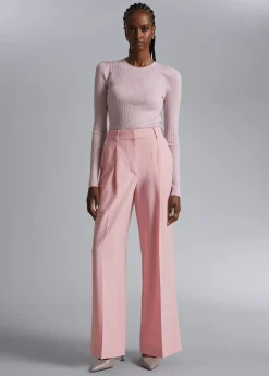 Store Plisserede Bukser Kvinder Bukser