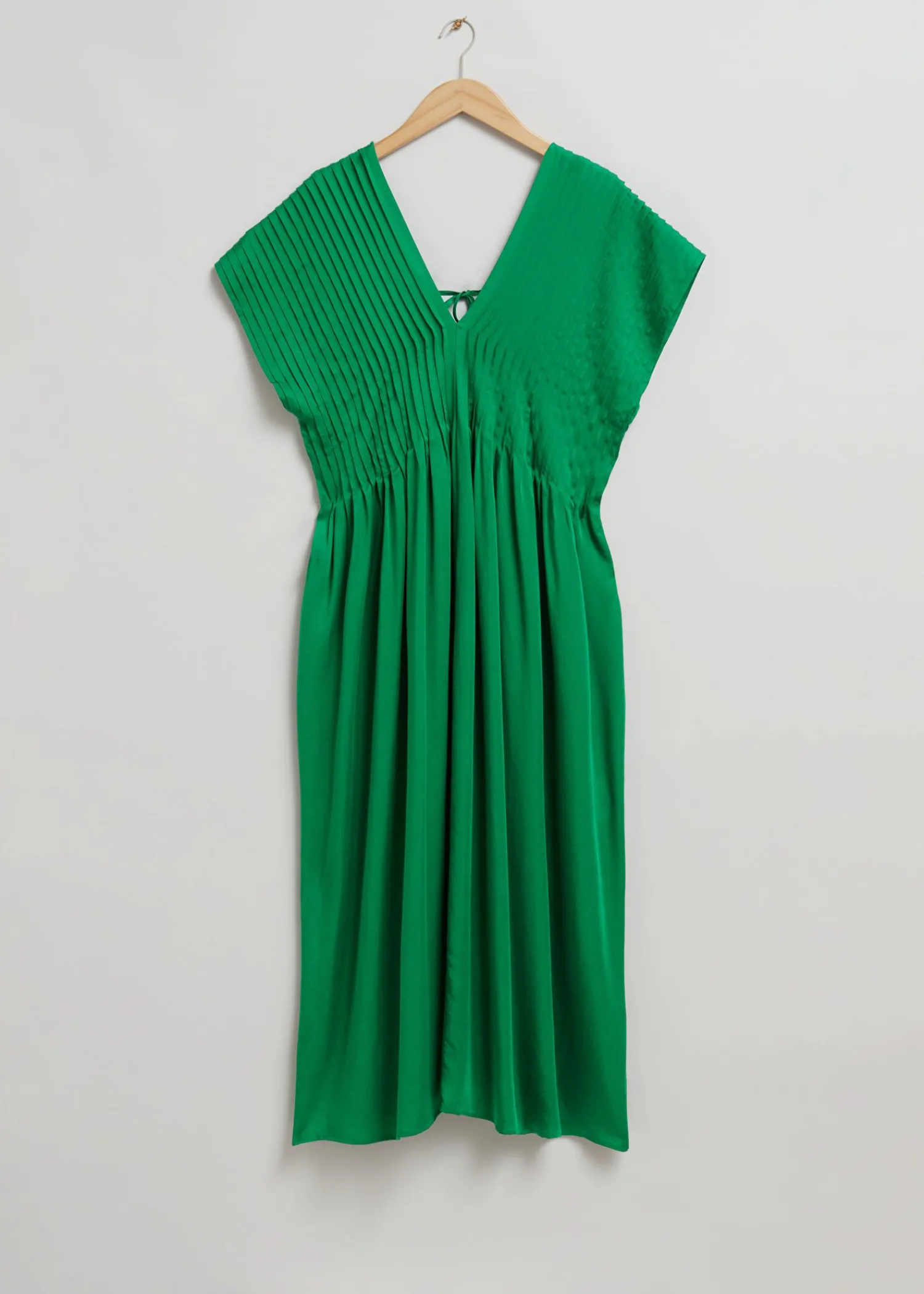 Cheap Plisseret Midi Kaftan Kjole Kvinder Kjoler