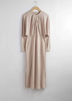 Hot Plisseret Midikjole Kvinder Kjoler