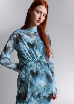 Best Sale Plisseret Midikjole Kvinder Kjoler