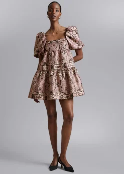 Cheap Puff Sleeve Mini Kjole Kvinder Kjoler