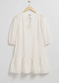 Discount Puffaermet Kjole Med Los Pasform Kvinder Kjoler