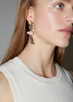 Store Rainbow Rhinestone Haengende Oreringe Kvinder Oreringe