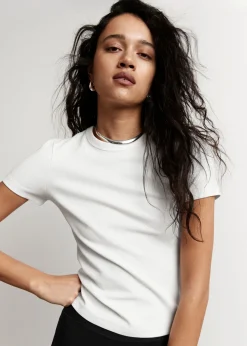 Store Ribbet Cropped T-Shirt Kvinder Toppe
