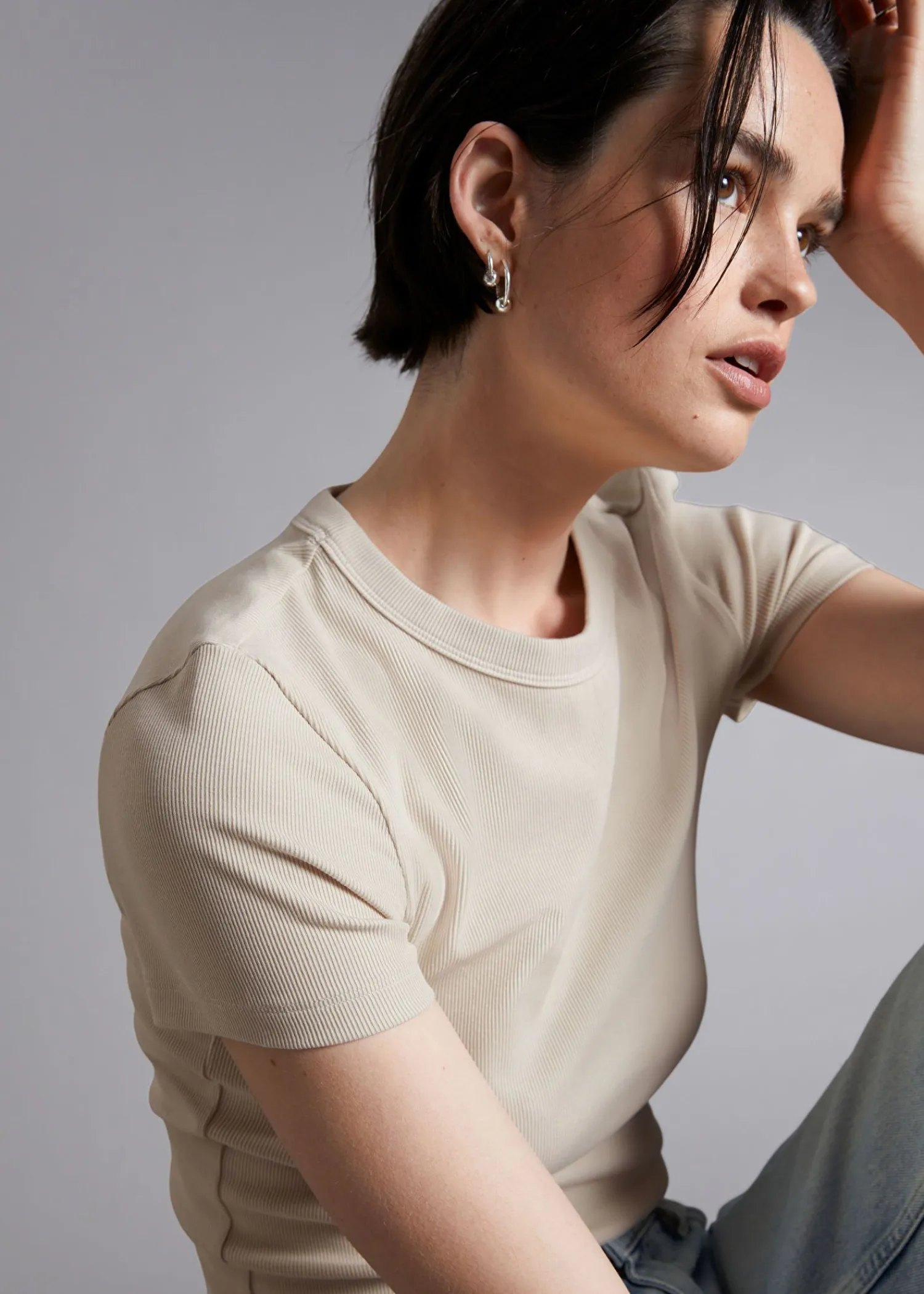 New Ribbet Cropped T-Shirt Kvinder Toppe