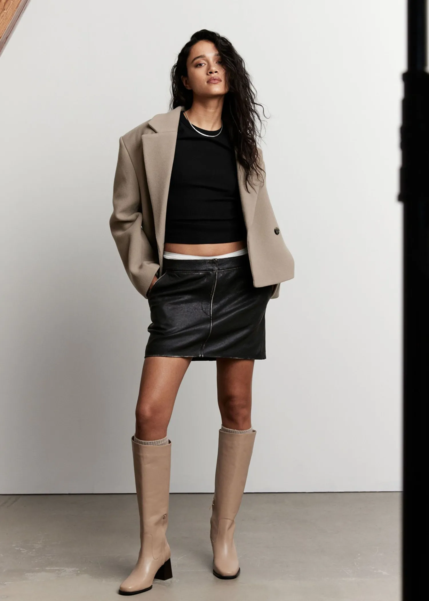 Store Ribbet Cropped T-Shirt Kvinder Toppe