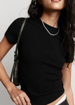 Store Ribbet Cropped T-Shirt Kvinder Toppe