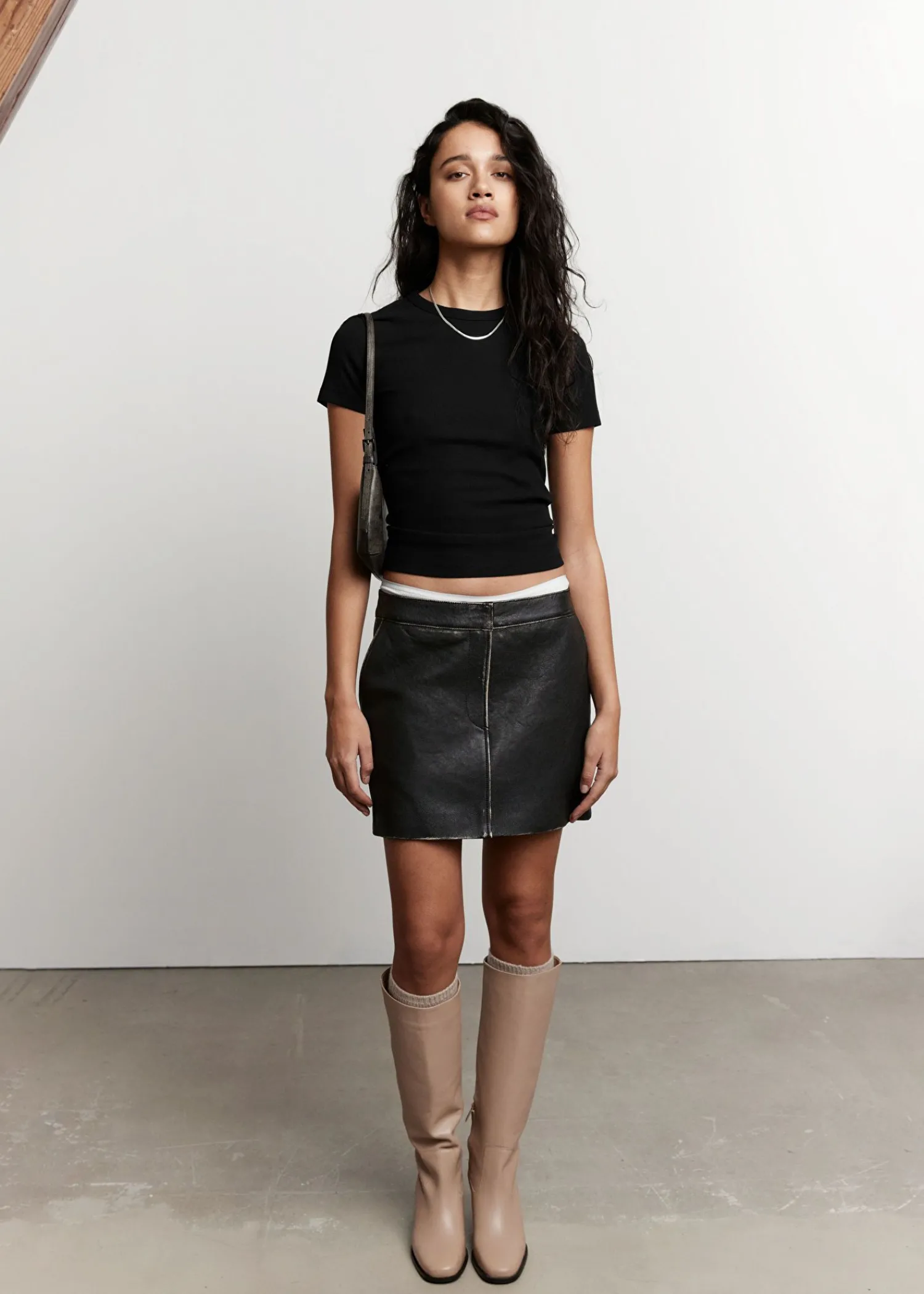 Store Ribbet Cropped T-Shirt Kvinder Toppe