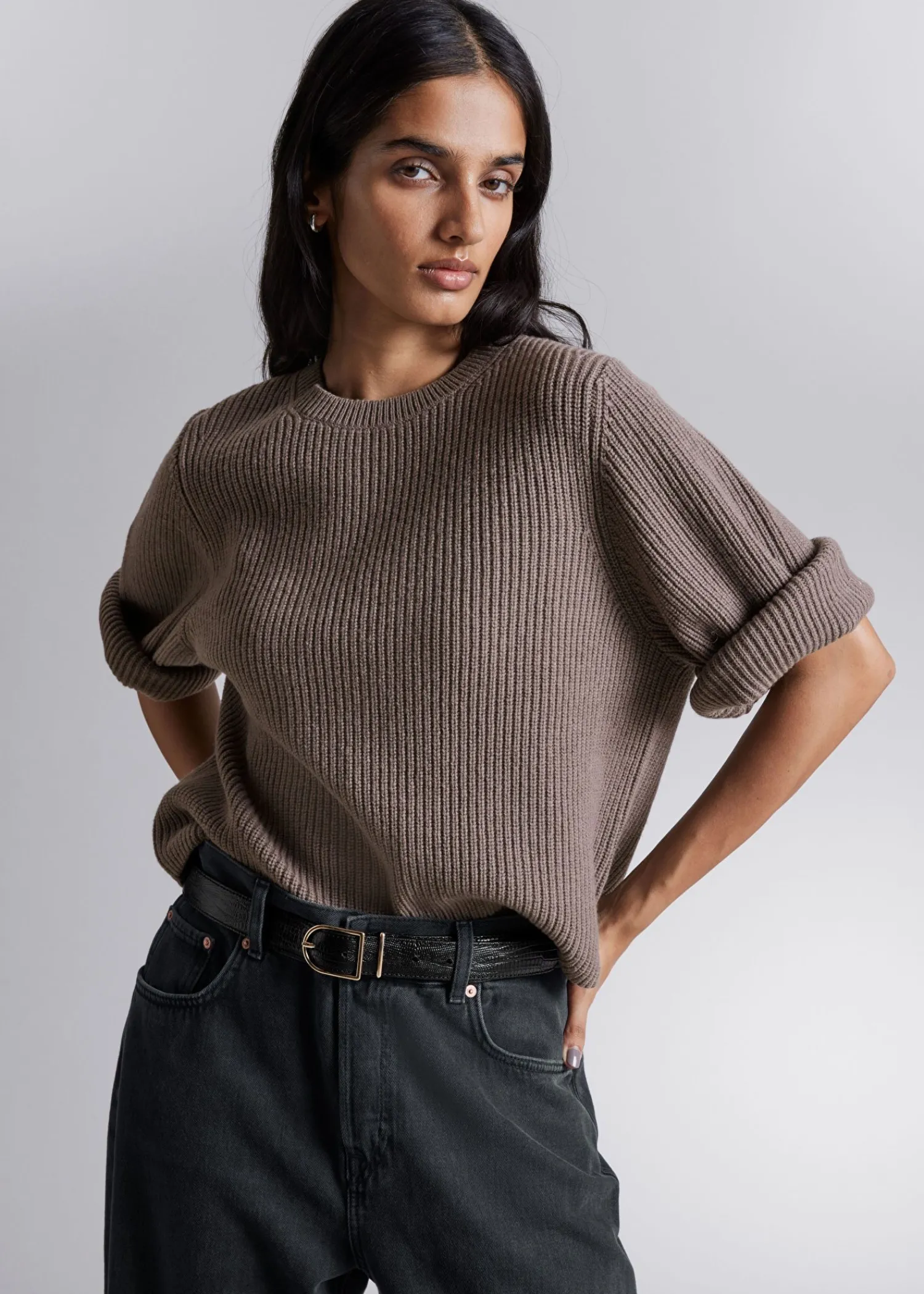 Fashion Ribbet Merino Top Kvinder Toppe