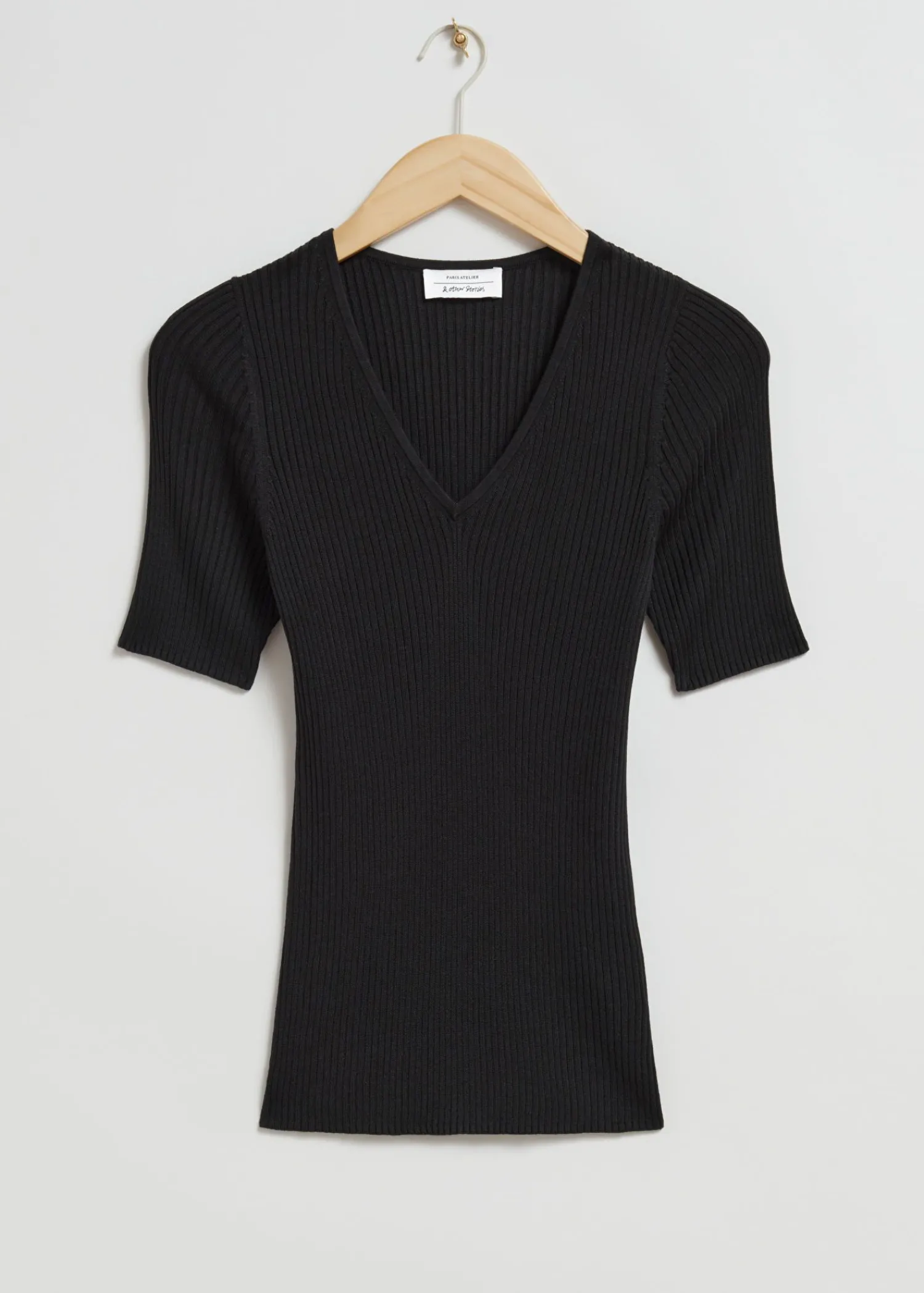 Sale Ribbet T-Shirt Kvinder Toppe