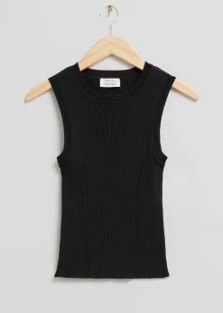 New Ribstrikket Tanktop Kvinder Toppe