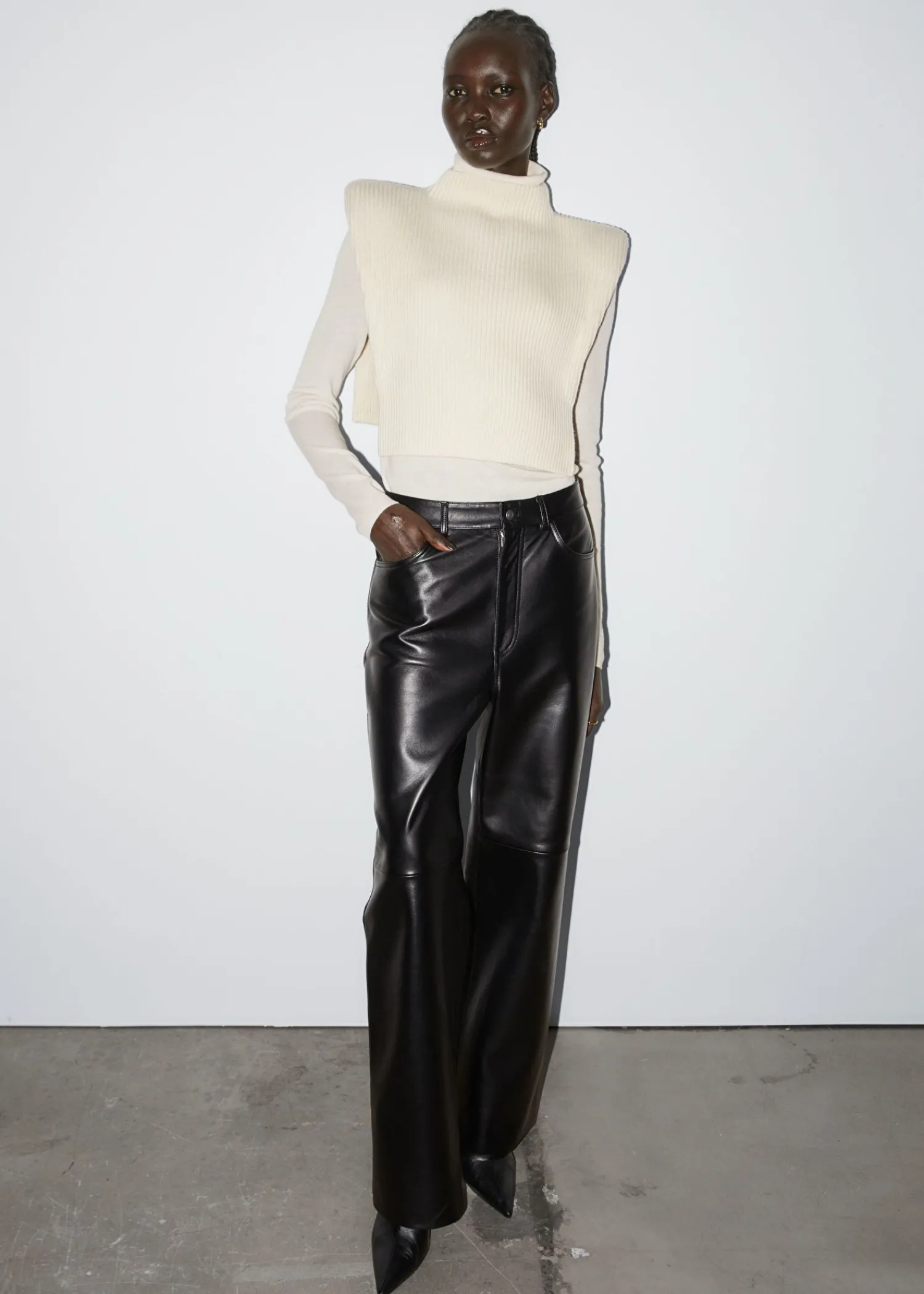 Fashion Ribstrikket Uldhagesmaek Kvinder Tørklæder