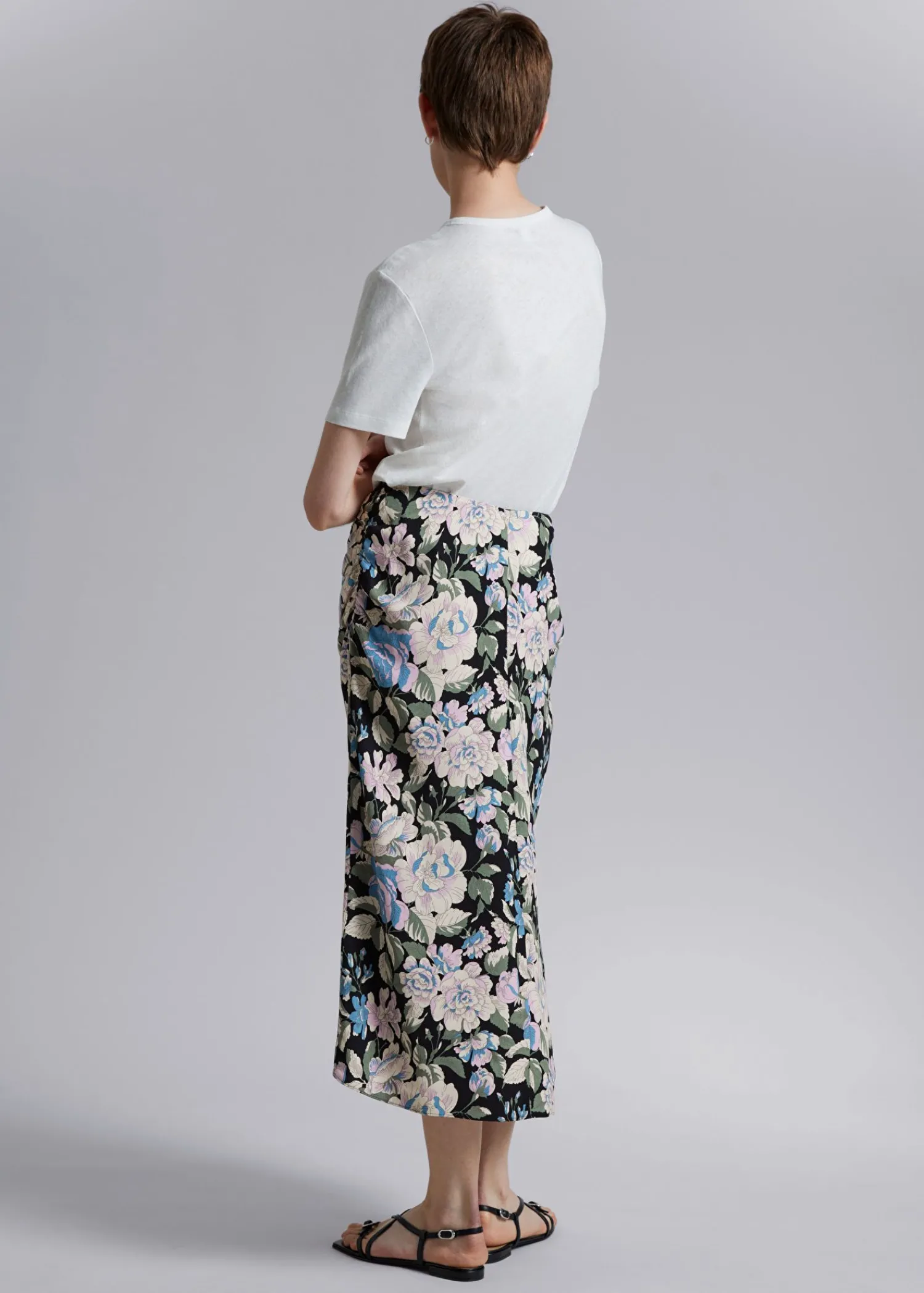 Cheap Ruched Midi-Nederdel Kvinder Nederdele