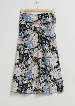 Cheap Ruched Midi-Nederdel Kvinder Nederdele