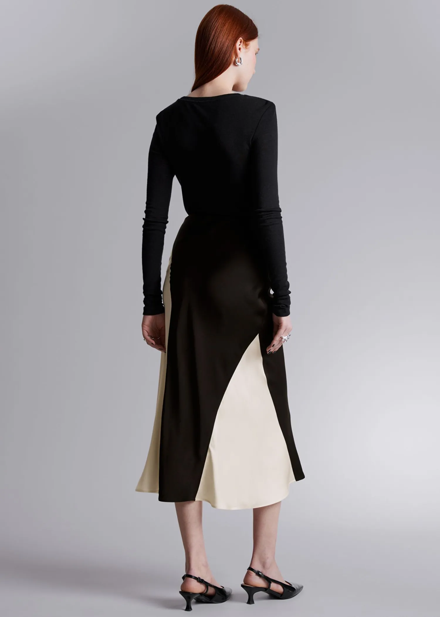 Best Satin Midi Nederdel Kvinder Nederdele