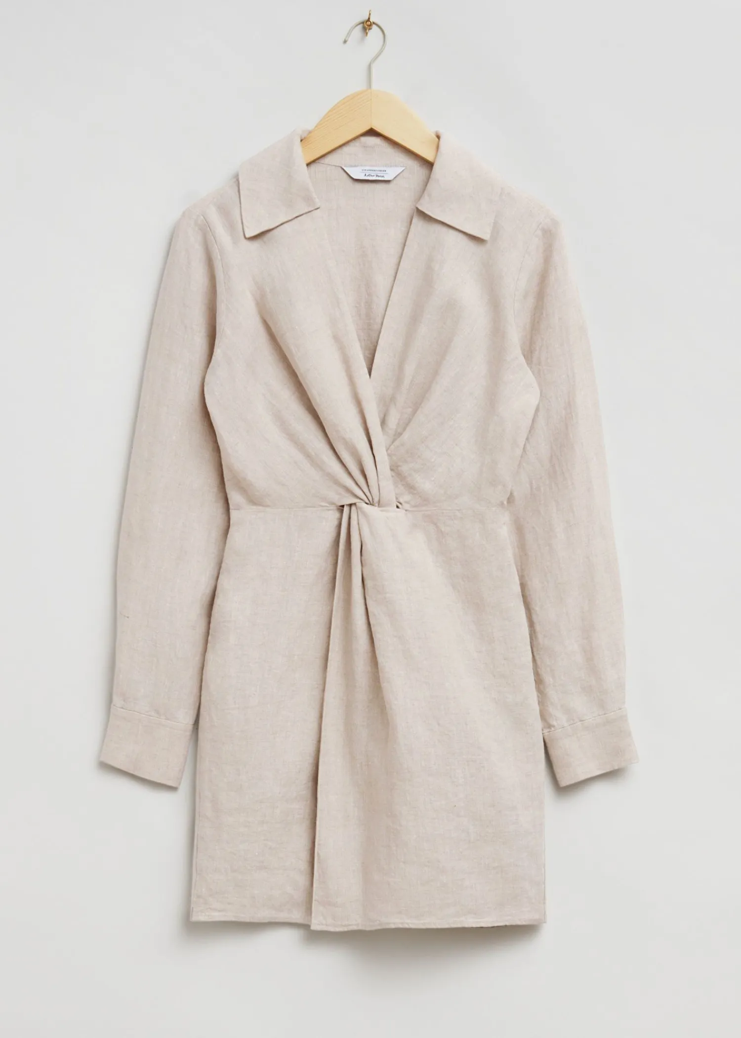 Discount Skjortekjole I Linned Foran Kvinder Kjoler