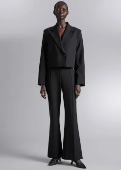 New Skraeddersyede Bootcut Bukser Kvinder Sæt Og Dragter