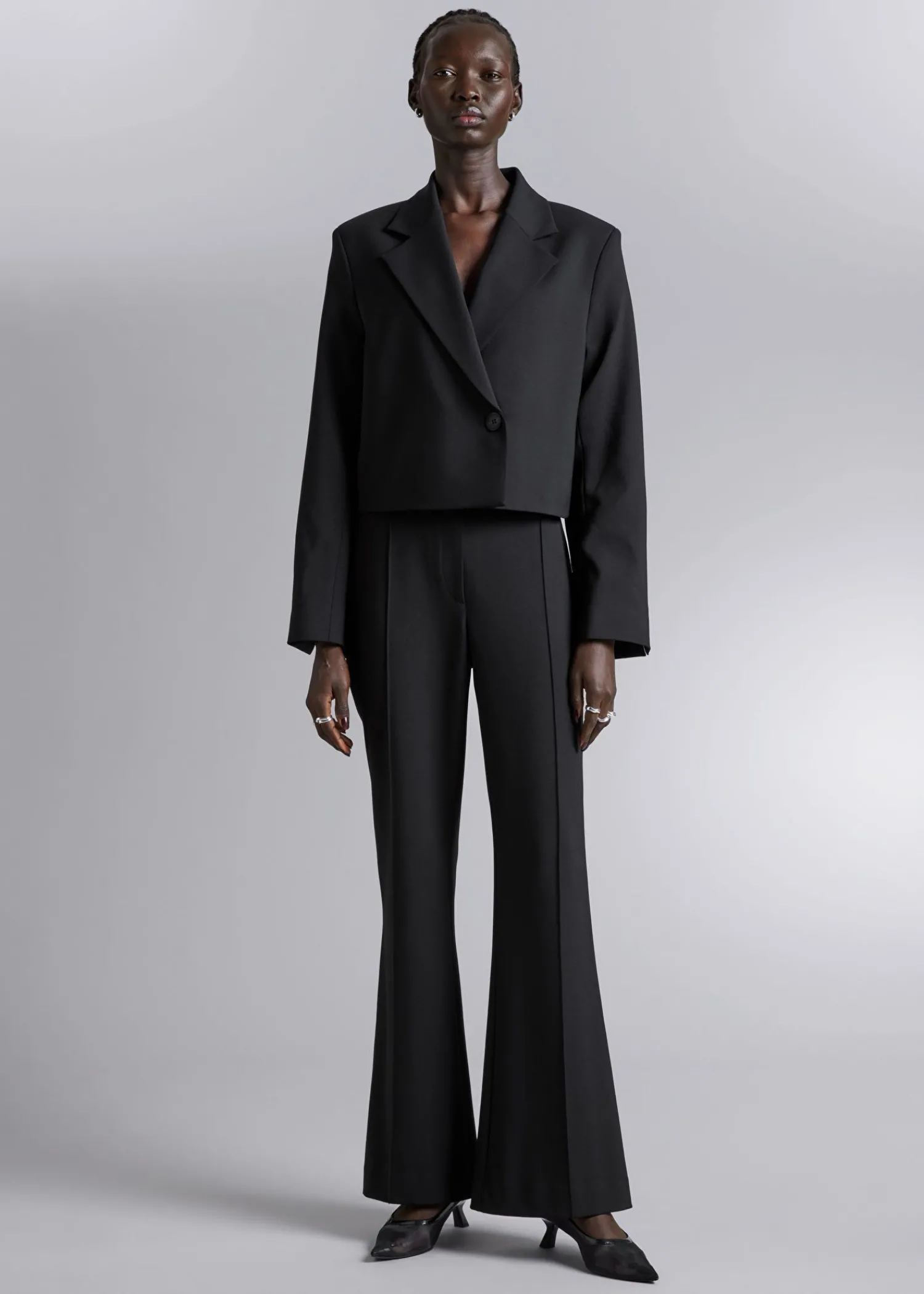 New Skraeddersyede Bootcut Bukser Kvinder Sæt Og Dragter