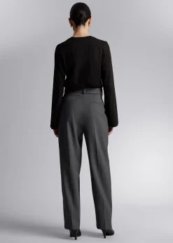 Clearance Skraeddersyede Bukser Med Baelte Kvinder Sæt Og Dragter