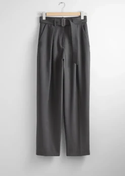 Clearance Skraeddersyede Bukser Med Baelte Kvinder Sæt Og Dragter