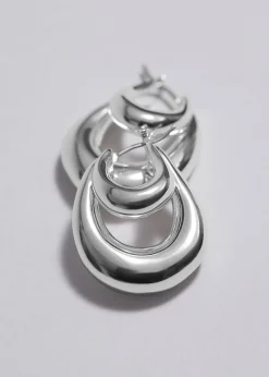 Best Skulpturelle Double Hoop Oreringe Kvinder Oreringe