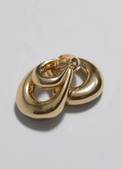 Sale Skulpturelle Double Hoop Oreringe Kvinder Oreringe