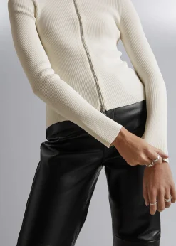 Discount Slank Cardigan Med Lynlas Kvinder Strik