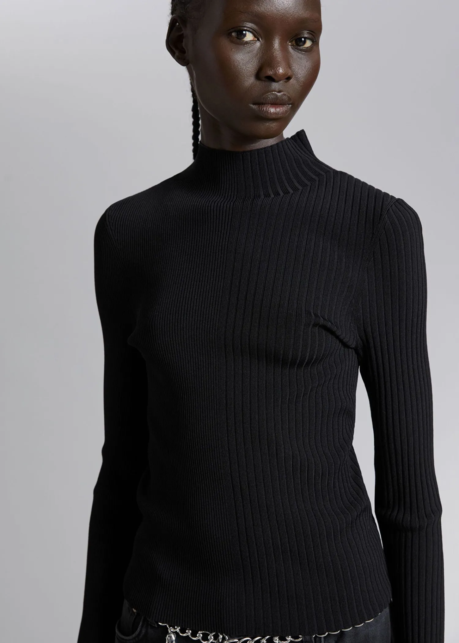 Flash Sale Slank Mock-Neck Top Kvinder Toppe