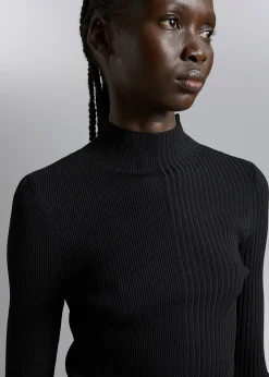 Flash Sale Slank Mock-Neck Top Kvinder Toppe