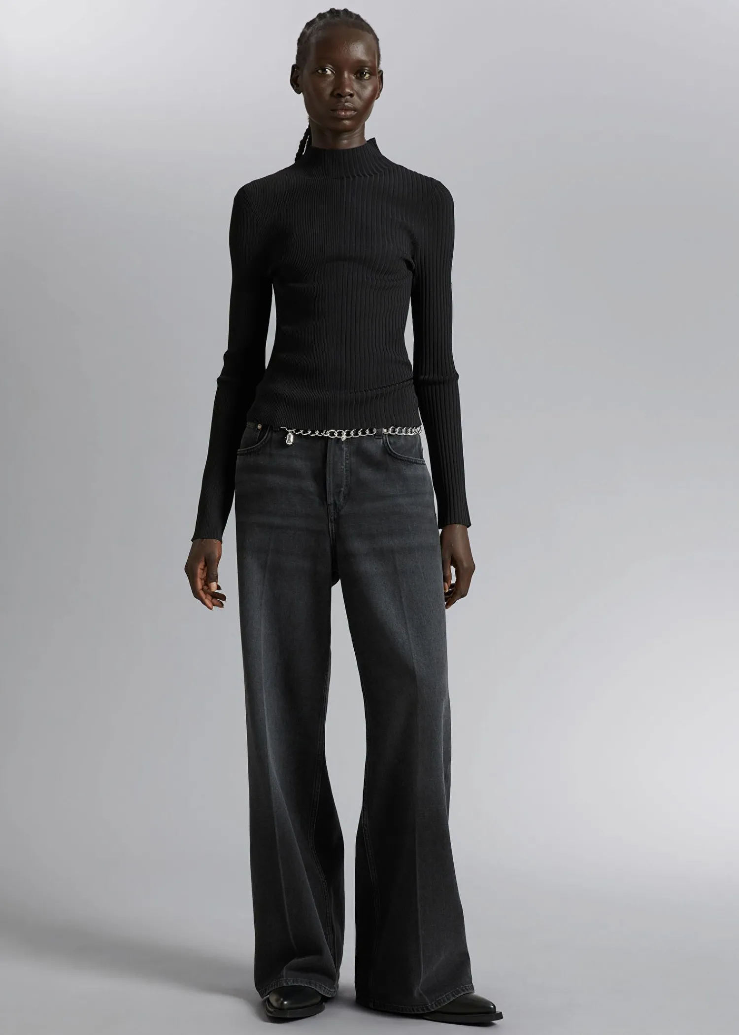 Flash Sale Slank Mock-Neck Top Kvinder Toppe