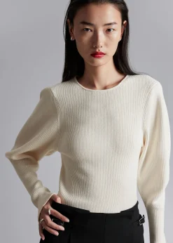 Store Slank Ribstrikket Troje Kvinder Strik