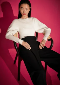 Store Slank Ribstrikket Troje Kvinder Strik