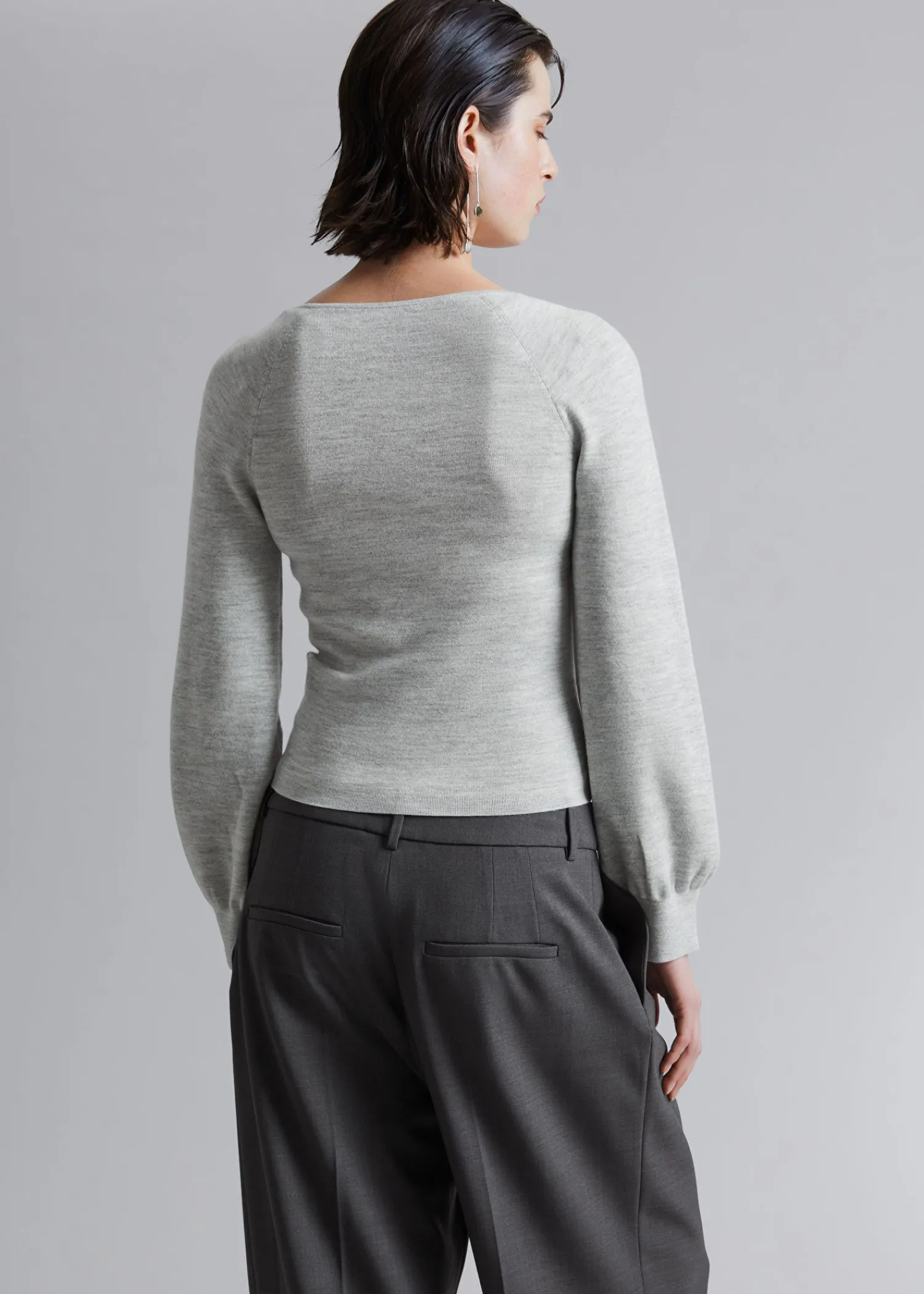 Cheap Slim-Fit Blod Strik Top Kvinder Toppe