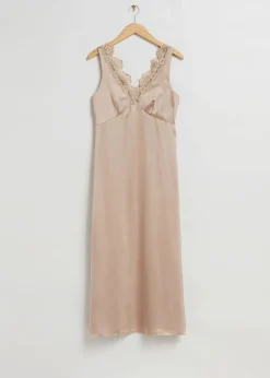 New Slipkjole Med Blonder Kvinder Kjoler