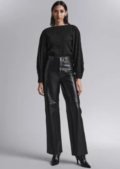 Sale Smocket Bluse Kvinder Bluser Og Skjorter