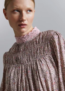 Shop Smocket Bluse Kvinder Bluser Og Skjorter