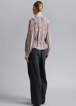 Shop Smocket Bluse Kvinder Bluser Og Skjorter