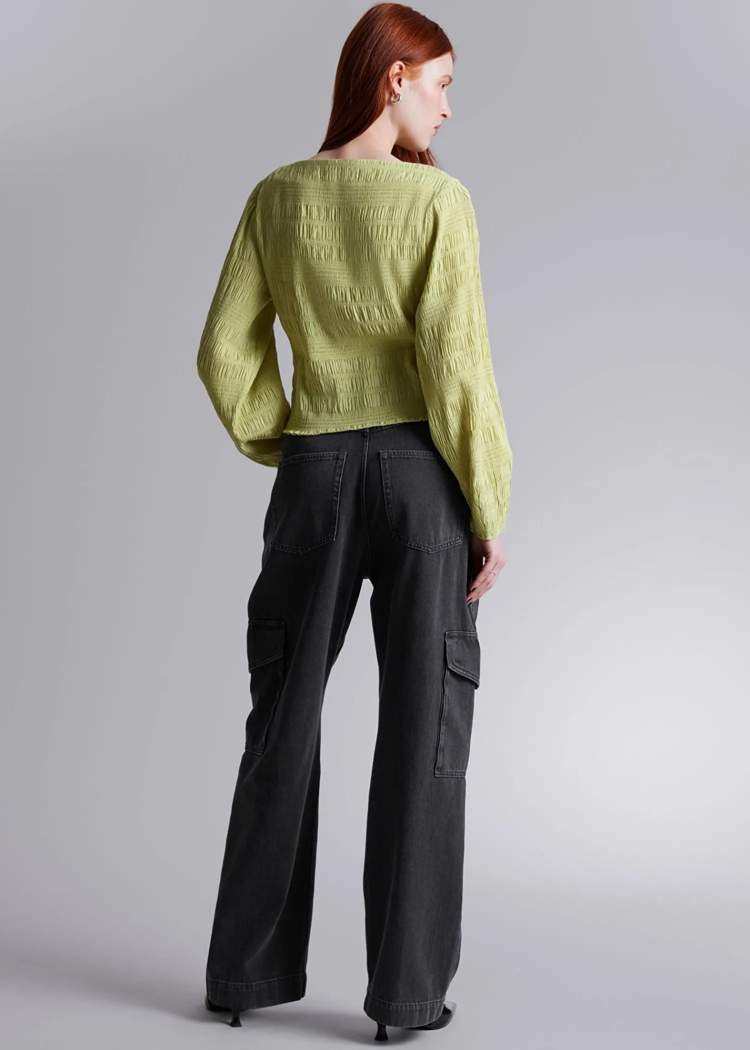 Cheap Smocket Bluse Kvinder Bluser Og Skjorter