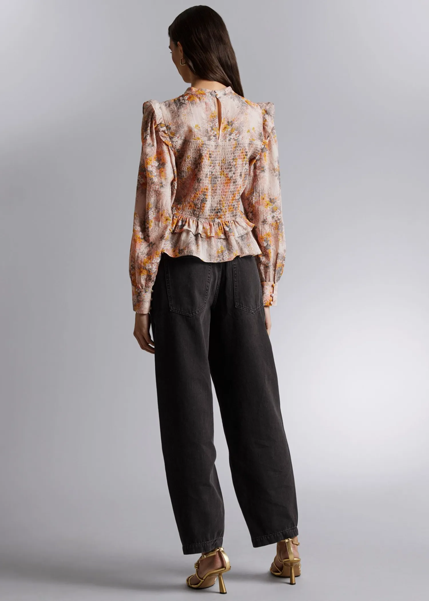 Store Smocket Flaesebluse Kvinder Bluser Og Skjorter