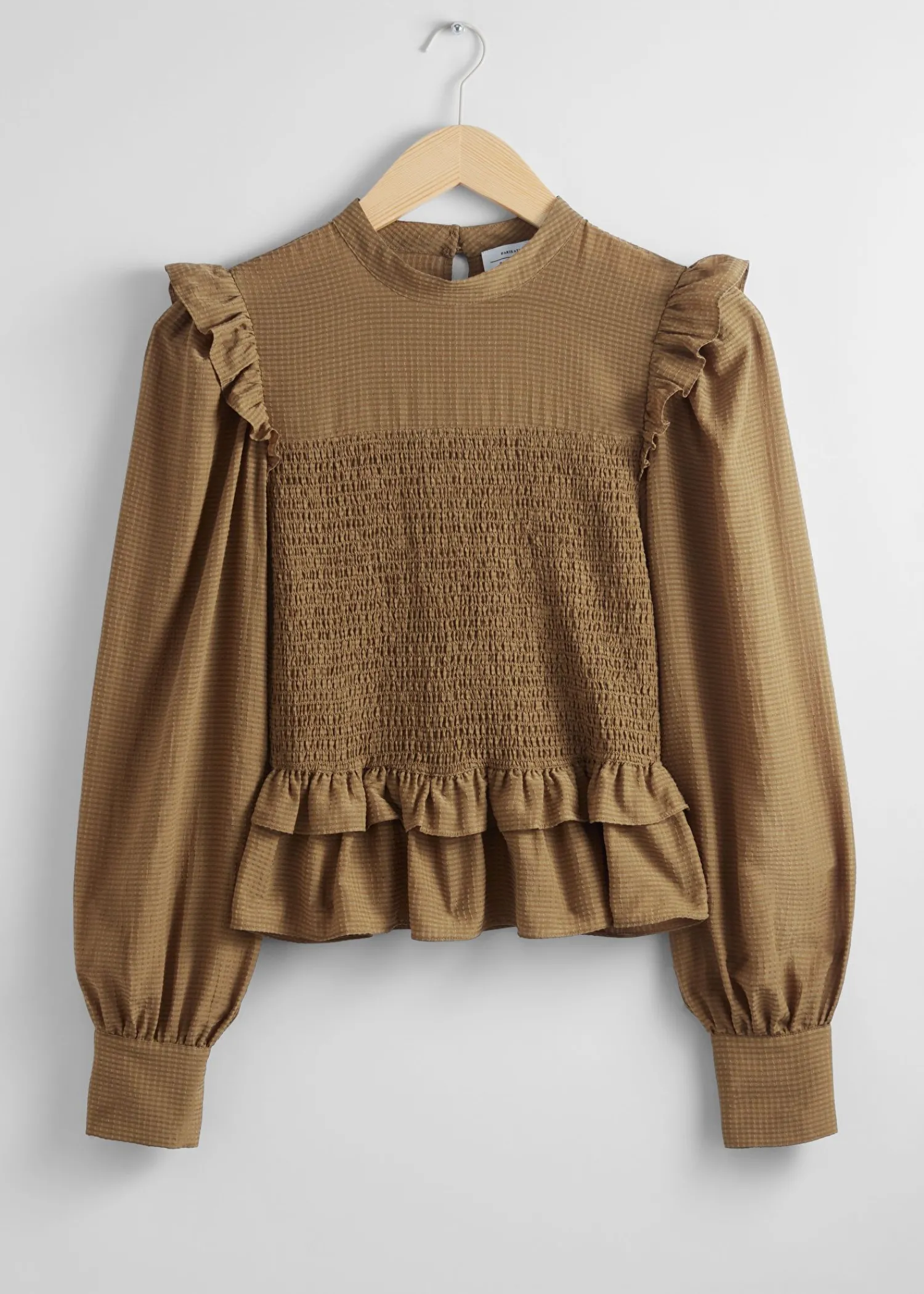 Shop Smocket Flaesebluse Kvinder Bluser Og Skjorter