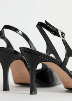 Cheap Spidse Slingback Laeder Mules Kvinder Pumper