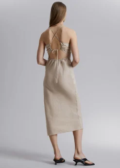 Flash Sale Strappy Kjole Med Aben Ryg Kvinder Kjoler