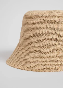 Fashion Straw Bucket Hat Kvinder Hovedbeklædning