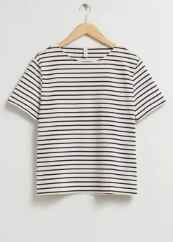 Best Stribet T-Shirt Kvinder Toppe
