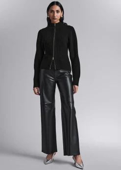 Cheap Strikket Cardigan Med Lynlas Kvinder Strik