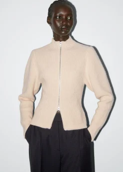 Best Strikket Cardigan Med Lynlas Kvinder Strik