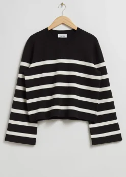 Best Strikket Sweater Med Brede Aermer Kvinder Strik