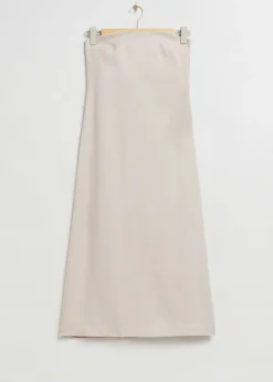 Flash Sale Stroplos Bustier Midi-Kjole Kvinder Kjoler