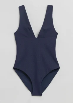 Fashion Struktureret V-Cut Badedragt Kvinder Badetøj