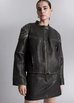 Flash Sale Syet Laederjakke Kvinder Denim